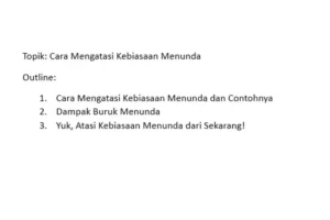 Cara Membuat Outline Artikel Blog – Lengkap dengan Contoh